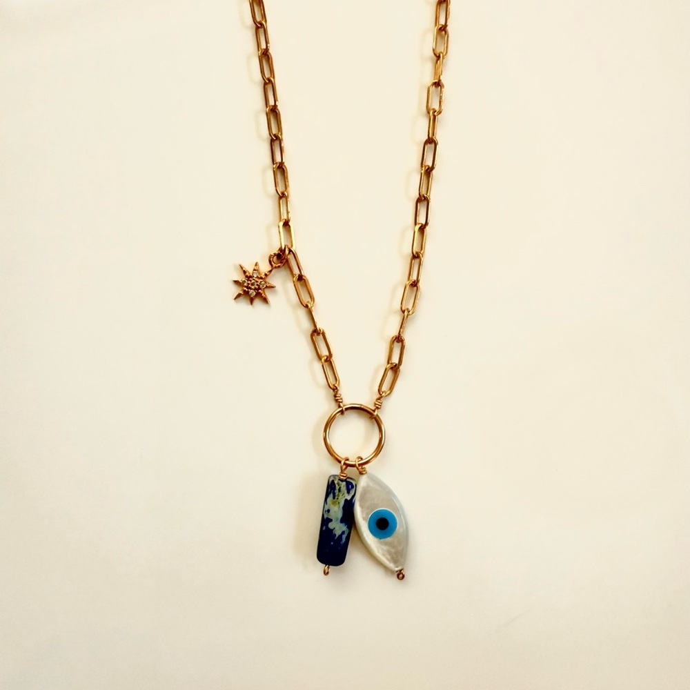 Gold Evil Eye Necklace